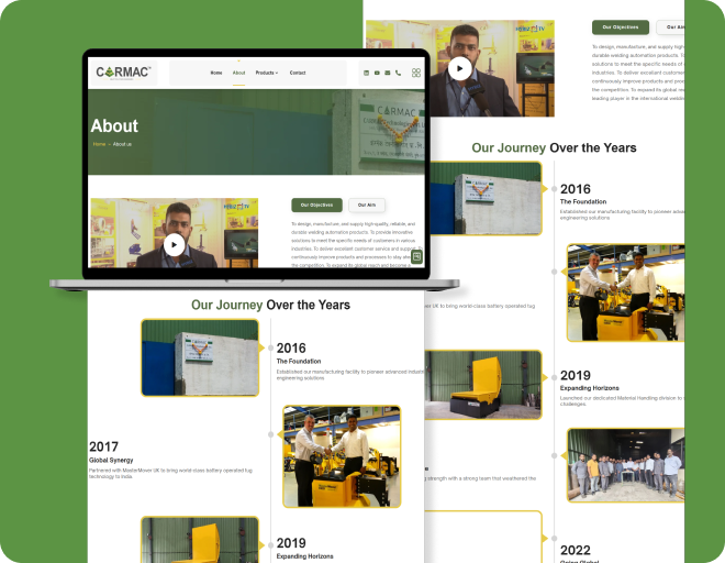 Carmac website layout preview