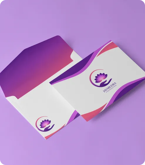 Jayarudra Foundation stationery mockup